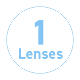 1 lens per box.<br />As item cannot be used with only 1 lens, please confirm the power for your right and left eyes and purchase each separately.