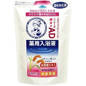 樂敦製藥 曼秀雷敦 AD玻尿酸藥用保濕入浴劑花香(替換裝600ml)