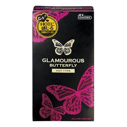 捷古斯 GLAMAUROUS BUTTERFLY JEX 魅力蝴蝶熱暖型1000保險套(12入)