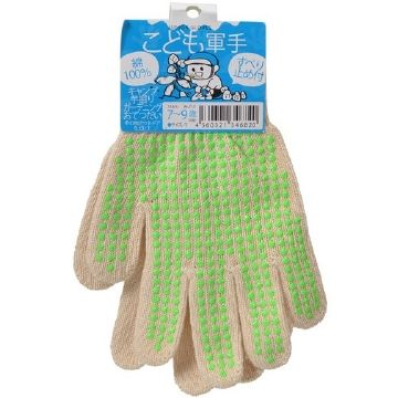 Children's Gloves with Anti-Slip Attachment, Green, S