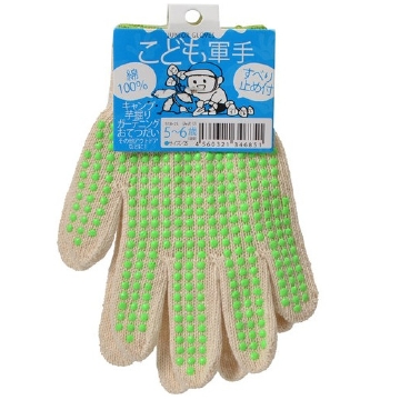 兒童工作手套打滑綠色2S