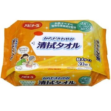ผ้าเช็ดทำความสะอาดร่างกาย Habinurse Refreshing Body Cleansing Towels 30 ชิ้น