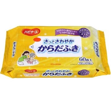 하비너스 산뜻하고 상쾌한 바디 물티슈 60매