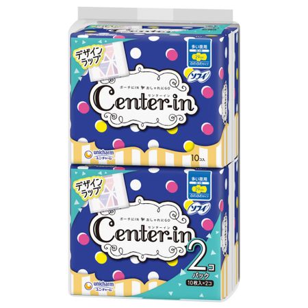 Center-in Fluffy Type for Heavy Nights with Wings 10 Sheets x 2