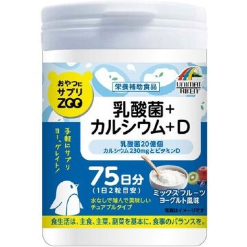 Snack Supplement ZOO Lactic Acid Bacteria + Calcium + D (150 Capsules)