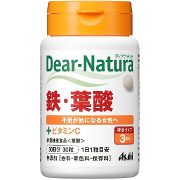 朝日食品集團 Dear Natura Dear-Natura 鉄・葉酸 30粒