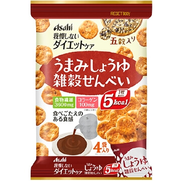 朝日食品集團 復位體穀物餅乾味醬油22克×4袋