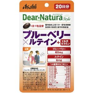 Asahi 朝日 Dear Natura Style 蓝莓×叶黄素+综合维他命 20粒