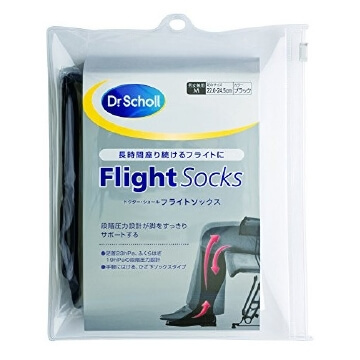 Reckitt Benckiser Japan Dr.scholl/爽健 紹爾博士的飛行襪棉手感S黑色