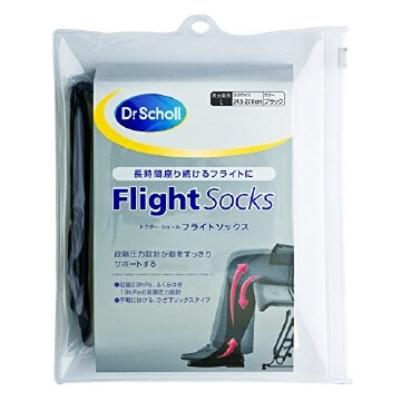 Reckitt Benckiser Japan Dr.scholl/爽健 紹爾博士的飛行襪棉花覺得大號黑色