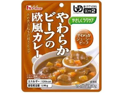 야사시쿠 라쿠케어 부드러운 비프 유럽식 카레(100g)