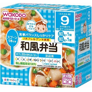 朝日食品集團 和光堂 營養馬爾凱日式便當盒80克×2