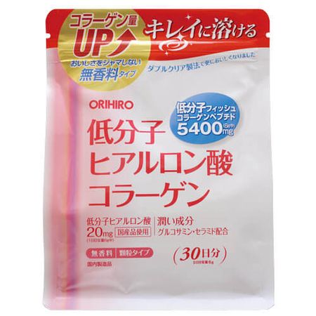 Orihiro Low Molecular Weight Hyaluronic Acid Collagen Bag 180g