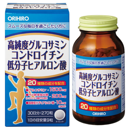 Orihiro high purity glucosamine chondroitin low-molecular-weight hyaluronic  acid ｜ DOKODEMO