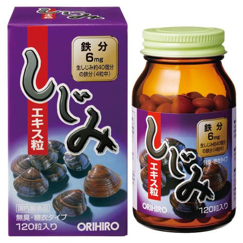 ORIHIRO New Shijimi (Freshwater Clam) Extract Tablets, 120 Tablets