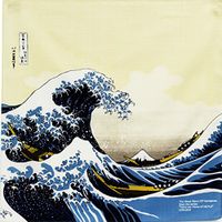 和雑貨 綿風呂敷 北斎浪裏 50×50cm No102