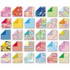 Japanese paper style double-sided Chiyogami paper 15 x 15 cm 30 colors 120 sheets