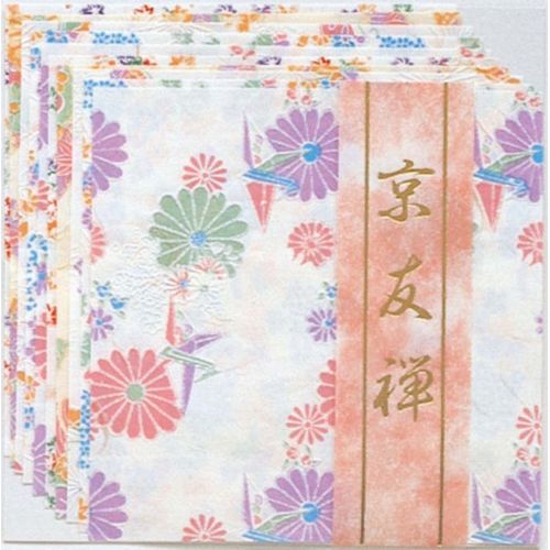 Kyo-Yuzen Origami Paper, 15 cm × 15 cm, 10 Colors, 10 Sheets