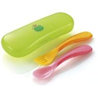 Going out lunch-kun baby spoon, fork (with case)