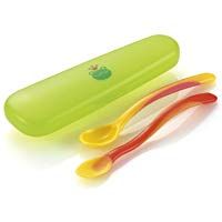 Outing lunch-kun baby food spoon set (with case)