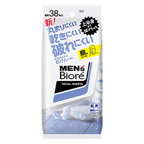花王 Men's Biore/蜜妮男士 與男子碧柔清潔片的清潔肥皂的氣味[38片（用於桌面）]