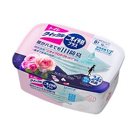 Toilet Quickle Odor Prevention Plus Elegant Rose Scent [Main Unit] 8 Sheets