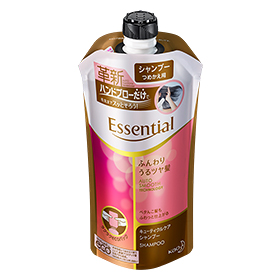 花王 Essential Essential 蓬鬆水潤亮澤洗髮精【補充包】340ml