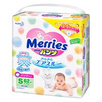 Merries Pants Air-Through, Size S (4–8 kg), 62 Count