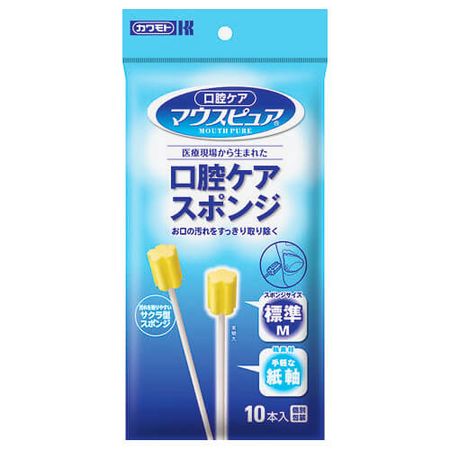 Mouth Pure® Oral Care Sponge Paper Axis 10 Pieces Medium Size