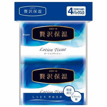 Elleair Luxury Moisturizing Pocket 4 Pack