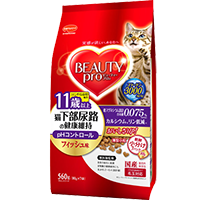 日本寵物食品 BEAUTY Pro 健康維護11歲以上的美容專業貓貓舊560克下尿路