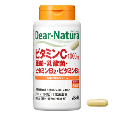 朝日食品集團 Dear Natura Asahi朝日 Dear-Natura 維生素C・B群・鋅・乳酸菌 120粒