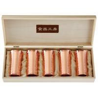 朝日烧乐工房纯铜锤纹吸管啤酒壶5件套