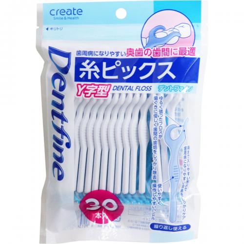 CREATE Dentfine 牙線棒 Y字型 30支入