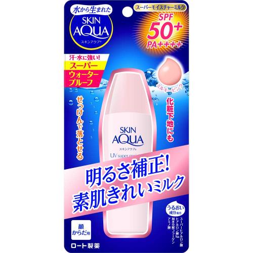 樂敦製藥 SKIN AQUA水潤肌防曬 皮膚水族超強吸濕乳（SPF50 PA ++++）40毫升