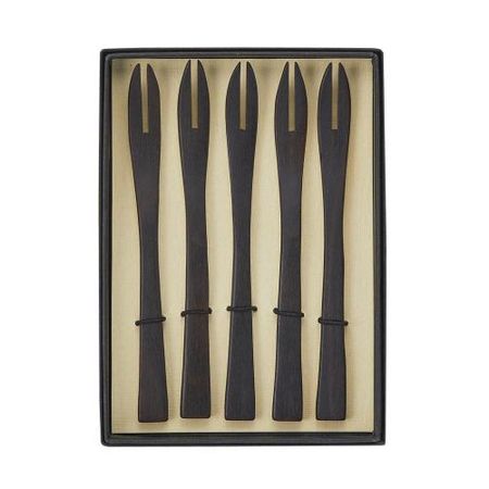 Maruju Fork, Striped Ebony, 5 pieces, Black Box, 800239