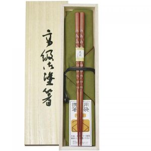 10輪木雕筷子閃閃發光,筷子設置KiribakoIri 3F44-3