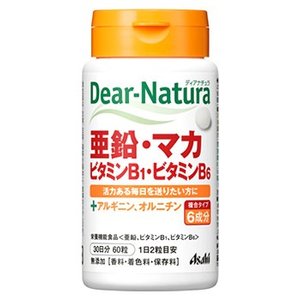 朝日食品集團 Dear Natura 鹿的Natura鋅馬卡，維生素B1·維生素B630天60粒輸入