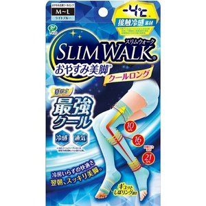 SLIM WALK 睡眠美腿涼感長襪 淺藍色 M-L號