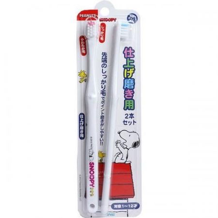 仕上潔牙用 史努比 牙刷 2入組