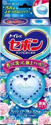 Earth Corporation Sebon Drop-In for Toilet Tank (Holder + 25 g) Fresh Soap & Musk