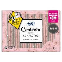Center-in Compact 1/2，適用於白天流量大的情況，纖薄，帶護翼，無香型，16 片