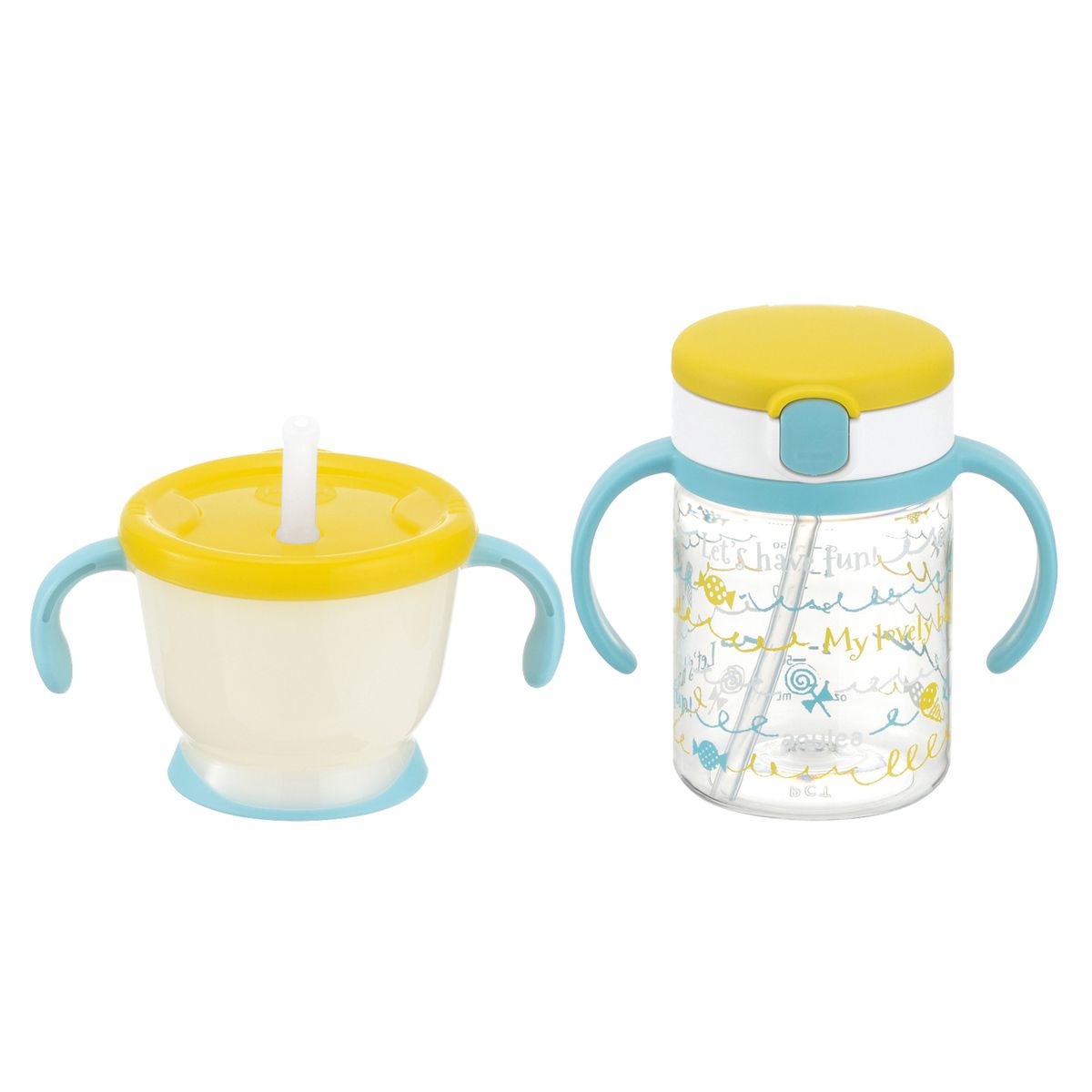 Aquila suddenly straw mug set R yellow