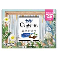 Center-in Compact 1/2 Relaxing Soap Scent Sanitary Pads, Heavy Daytime Flow, Slim, With Wings, 16 Count