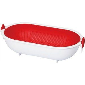 Spin Wheel Colander Oval Red KK-312