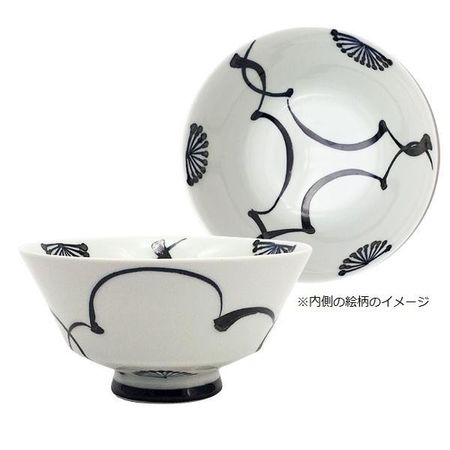 西海陶器 波佐见烧 末广碗 梅花碗 LL 18158