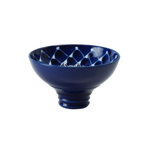 西海陶器 波佐見燒 琉璃手造平杯 網繪 18142