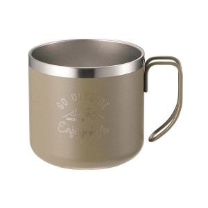 CAPTAIN STAG CAPTAIN STAG MONTE 雙層不鏽鋼馬克杯350 卡其色 UE-3431
