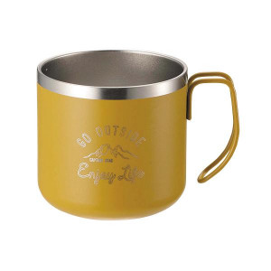 CAPTAIN STAG CAPTAIN STAG Monte 雙層不鏽鋼馬克杯350 黃色 UE-3434