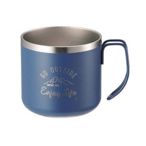 CAPTAIN STAG captain stag Monte double stainless steel mug cup 350 blue UE-3433